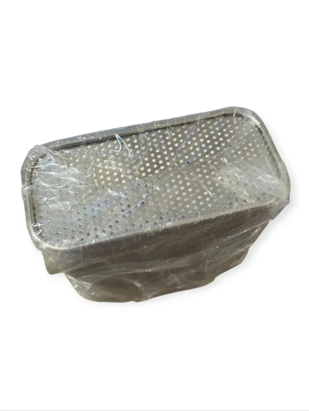 HoneyBee Hooked Silver 2-Compartment Stainless Steel Utensil Drying Basket 5.4